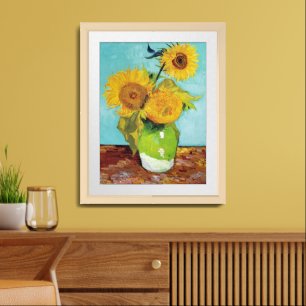 Three Sunflowers   Vincent van Gogh Framed Art
