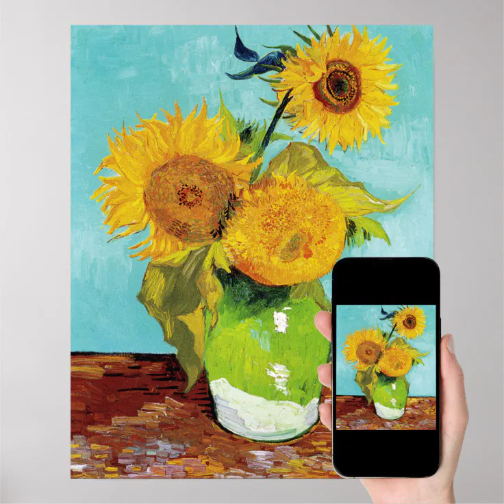 Three Sunflowers | Vincent Van Gogh Poster