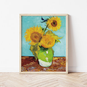 Three Sunflowers Vincent van Gogh Poster