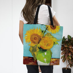 Three Sunflowers | Vincent Van Gogh Tote Bag
