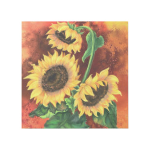 Three Sunflowers Wall Decor