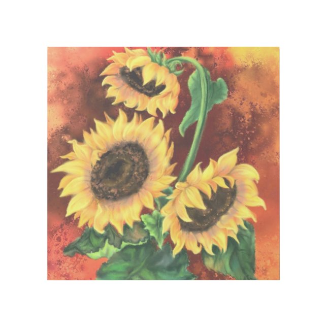 Three Sunflowers Wall Decor (Front)