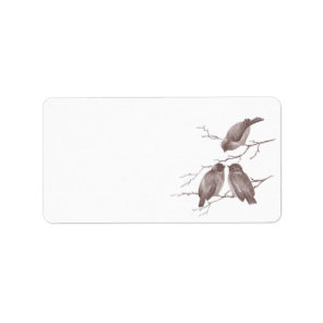 Three Sweet Little Birds Conversation Label
