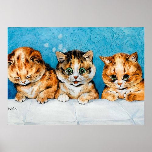 Three Sweet Little Kittens Din_din Please Poster