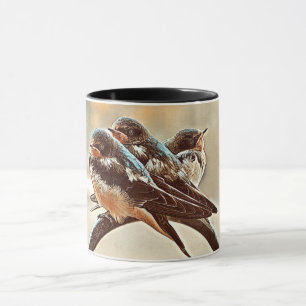 Three Sweet Swallows Mug