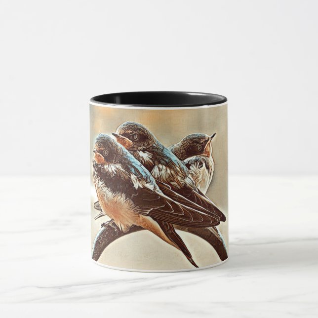 Three Sweet Swallows Mug (Center)