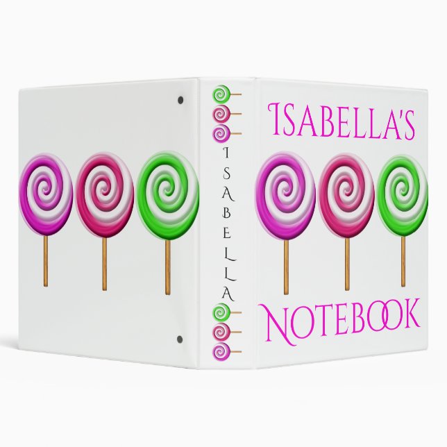 Three Swirled Lolly Pops Binder (Background)