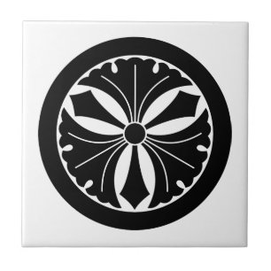 Three Swords Ginkgo in Circle Tile