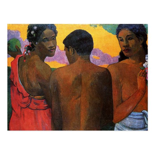 'Three Tahitians' - Paul Gauguin Postcard