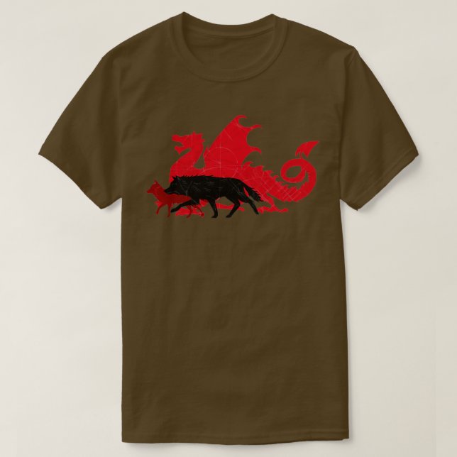 Three Taveren Wheel of Time T-Shirt (Design Front)