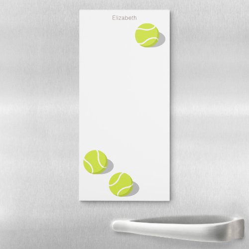 three tennis balls personalized magnetic notepad