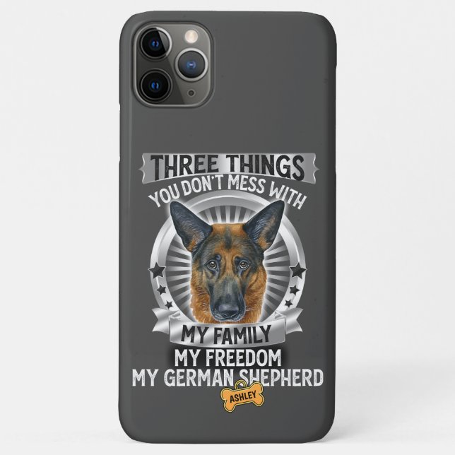 Three Things My Family My Freedom Funny English Bu Case-Mate iPhone Case (Back)