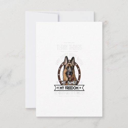 Three Things You Dont Mess With _ German Shepherd RSVP Card