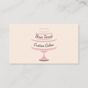 Three Tiered Decorative Wedding Cake Bakery Business Card