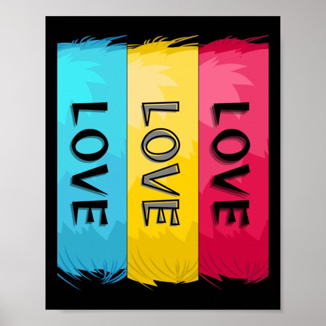 Three Times Love Design  Poster (Front)