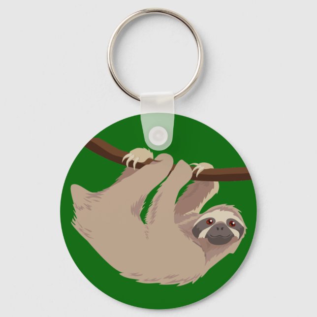 Three Toed Sloth Keychain (Front)