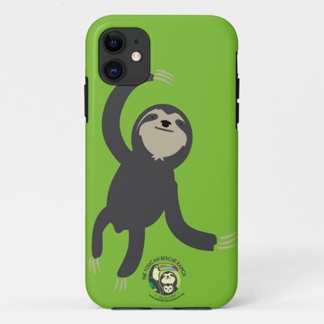 Three Toed Sloth Phone Case (Back)