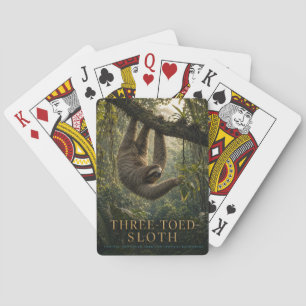 Three-Toed Sloth Rainforest ANIMALS Poker Cards
