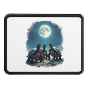 Three Tortoises Howl at Moon Wildlife Mountain Tur Hitch Cover