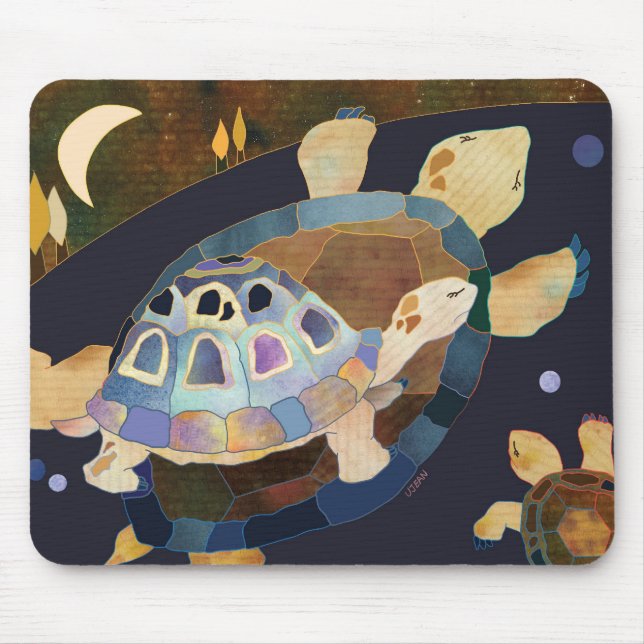 Three Tortoises Mouse Pad (Front)