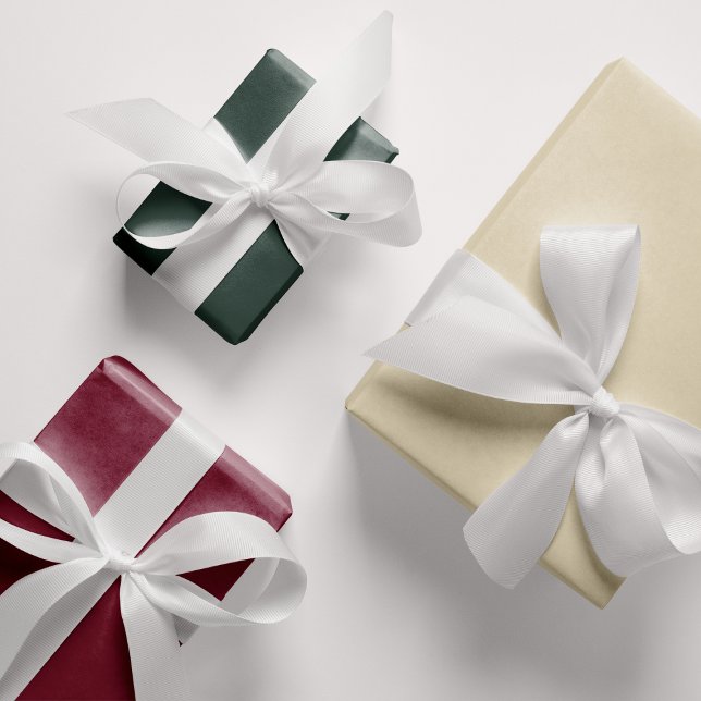 Three Traditional Christmas Colors Wrapping Paper Sheets (Neutral Pink Silver Green Pastel Shades Wrapping Paper Sheets)