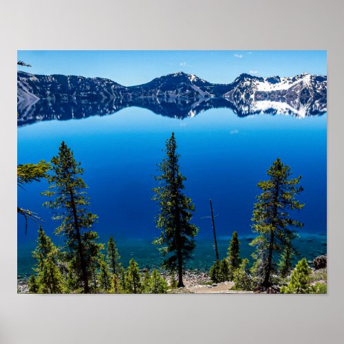 Three Tree View  Crater Lake National Park Poster