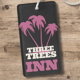 Three Trees Inn (white) Keychain