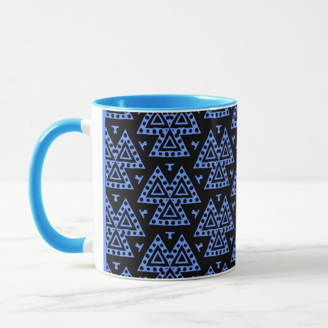 Three Triangles v1 - Blue Mug (Left)