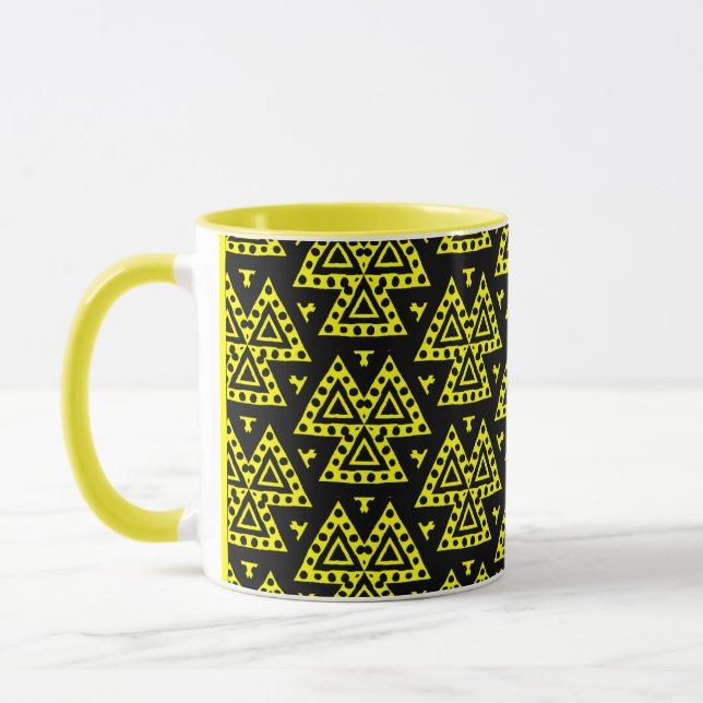 Three Triangles v1 - Yellow Mug (Left)