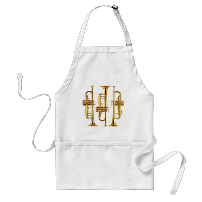 Three Trumpets Adult Apron (Front)