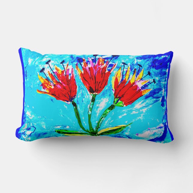 Three tulips lumbar pillow (Front)