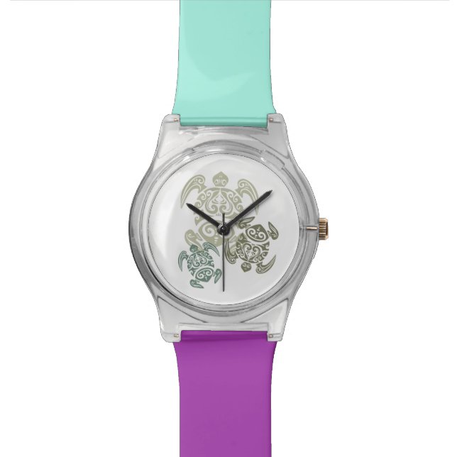 Three Turtles Wrist Watch (Close Up)
