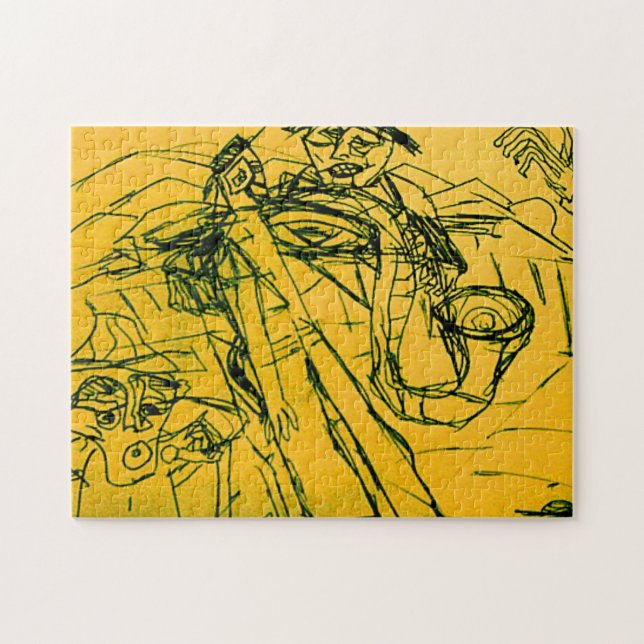THREE TWISTED MUSICIANS JIGSAW PUZZLE (Horizontal)