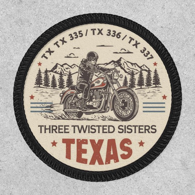  Three twisted sisters , tx 335,tx 336,tx 337 road Patch (Front)