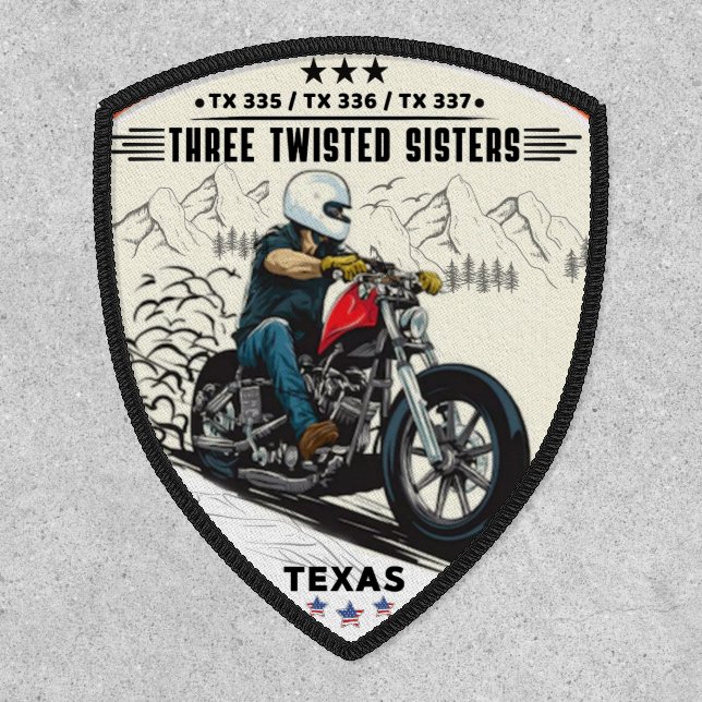  Three twisted sisters , tx 335,tx 336,tx 337 road Patch (Front)