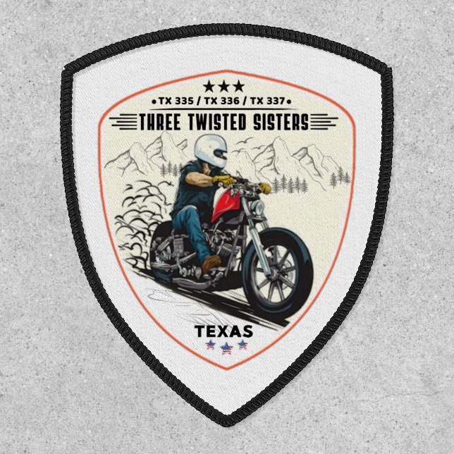  Three twisted sisters , tx 335,tx 336,tx 337 road Patch (Front)