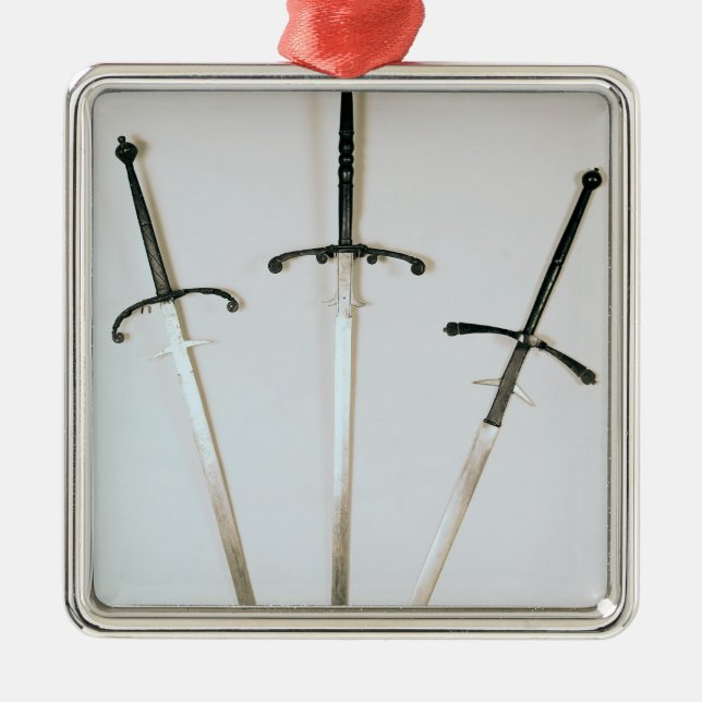 Three two-handed swords, 1570 metal ornament (Front)