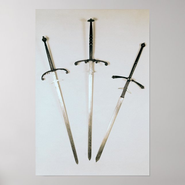 Three two-handed swords, 1570 poster (Front)