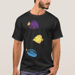 Three types of Tang Fish - Cartoon T-Shirt
