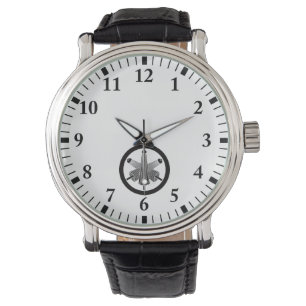 Three umbrellas, staggered in circle watch