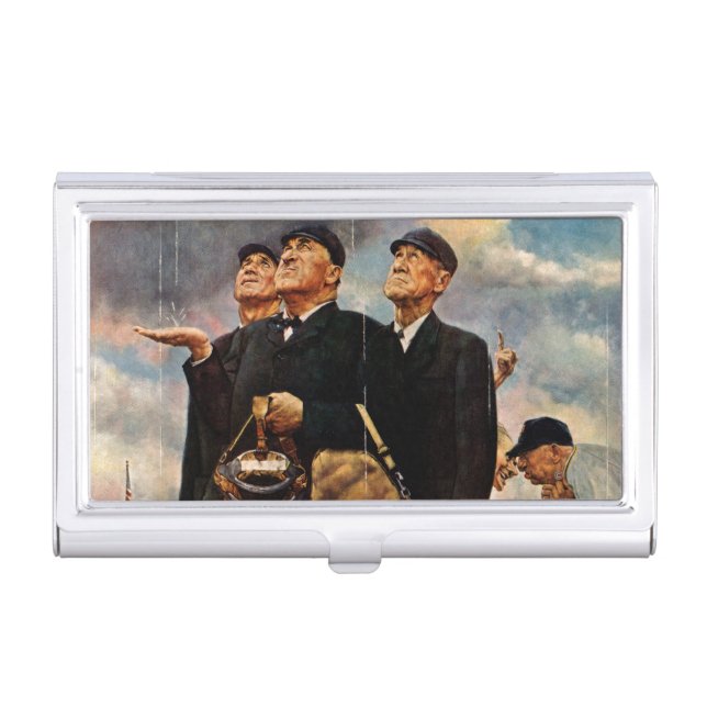 Three Umpires Case For Business Cards (Front)