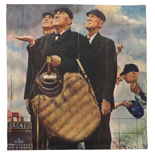 Three Umpires Cloth Napkin (Front)
