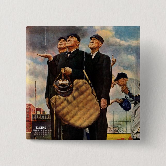 Three Umpires Pinback Button (Front)