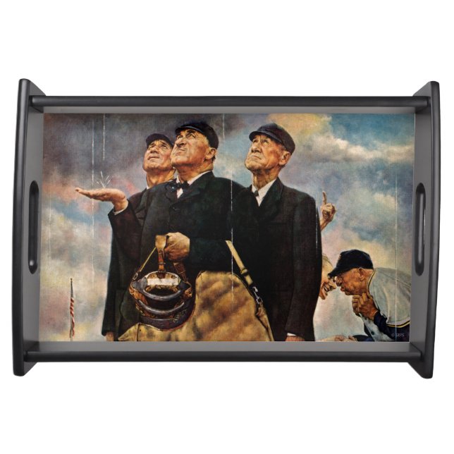 Three Umpires Serving Tray (Front)