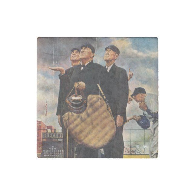 Three Umpires Stone Magnet (Front)