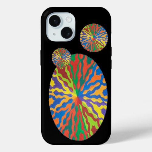 Three Unique Color Wheels iPhone 15 Case