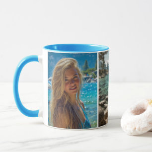Three Vertical Strip Boho Photo Mug