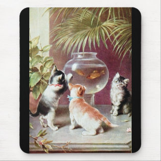 Three Victorian Kittens Mouse Pad