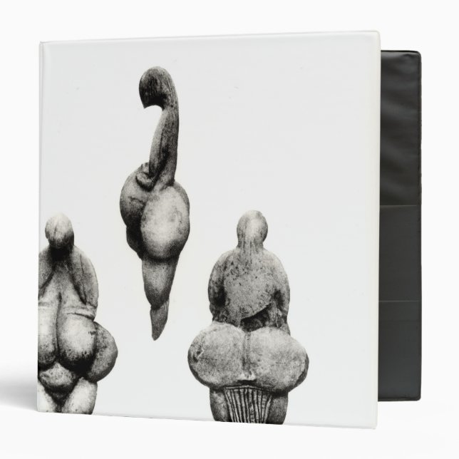 Three views of a 'Venus' statuette Binder (Front/Inside)