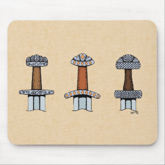 Three Viking Sword Hilts Mouse Pad